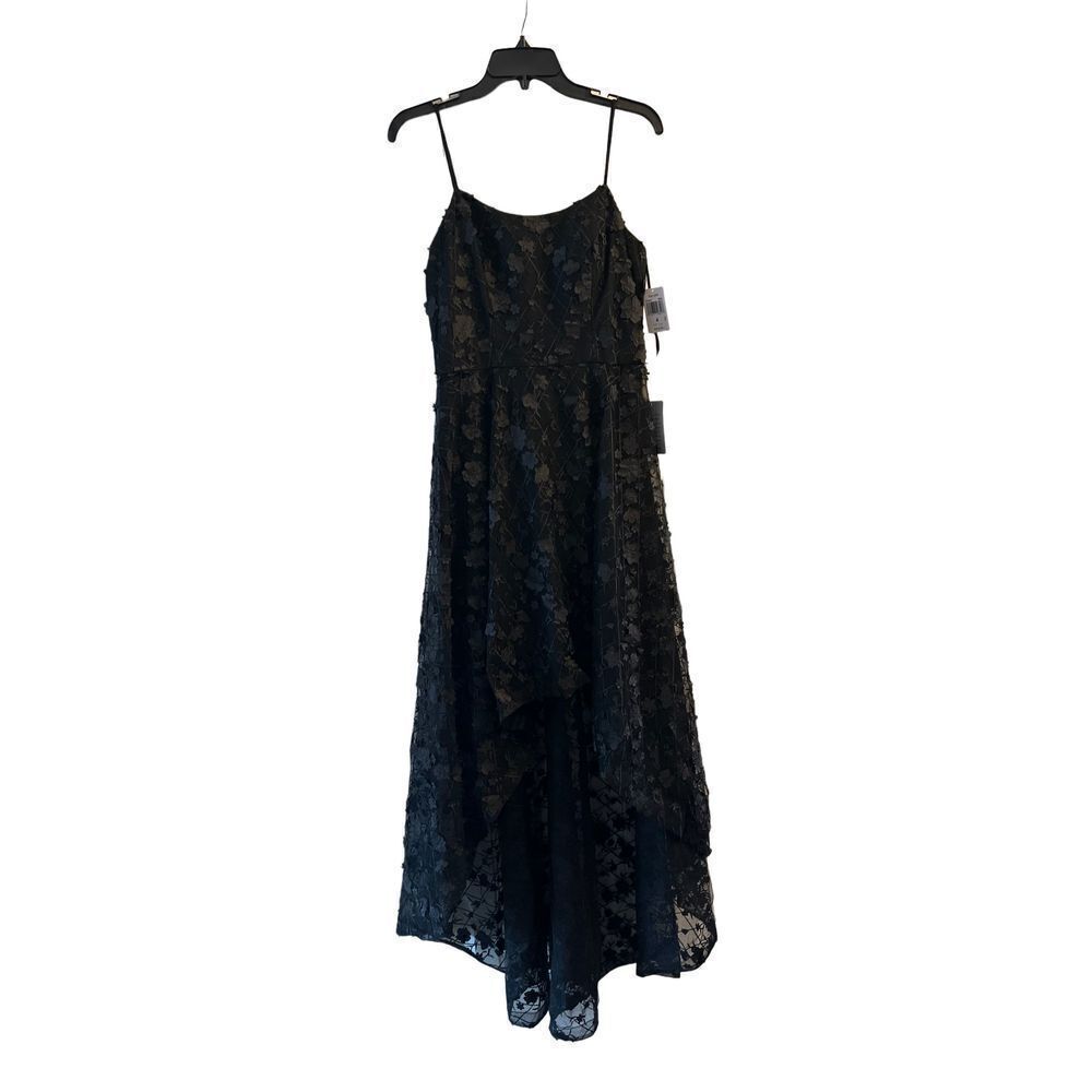 XSCAPE Woman’s Black Embroidered Lace Dress